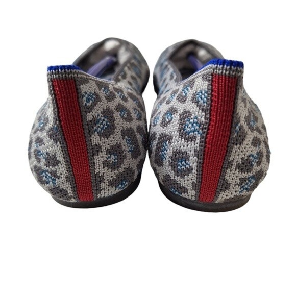 Rothys Size 6.5 Grey Spot Animal Print‎ The Flat Shoes - Picture 3 of 11